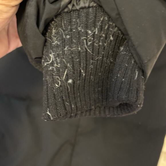 Steve Madden Women M Coat Parka Down Long Hooded Pockets Black - Picture 9 of 11